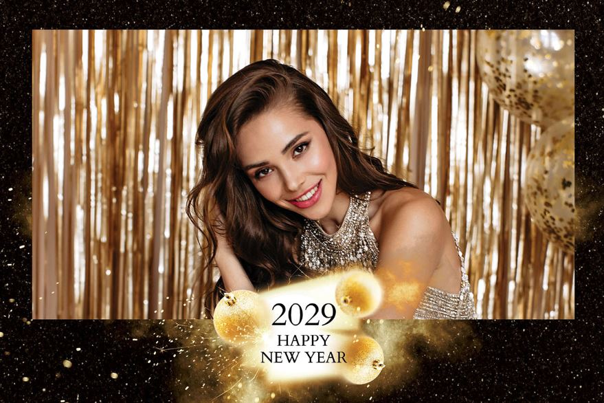 W342 Black & Gold NYE Photo Booth Template